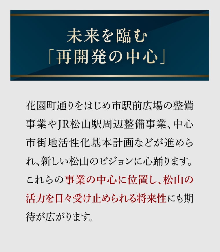 未来を臨む「再開発の中心」