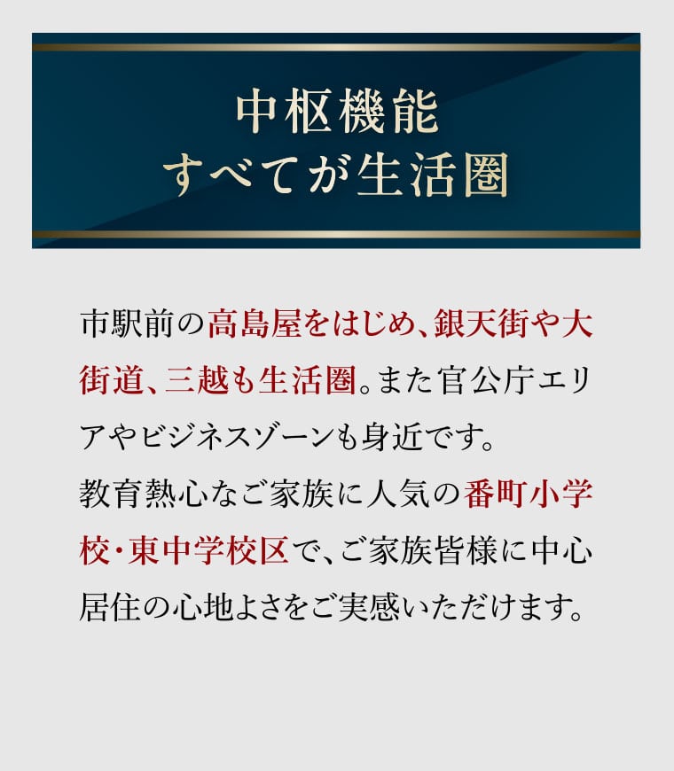 中枢機能すべてが生活圏